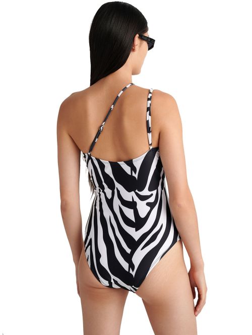 Μαγιό BLU4U Zebra Ολόσωμο - Αόρατη Ενίσχυση - Ένας Ώμος
