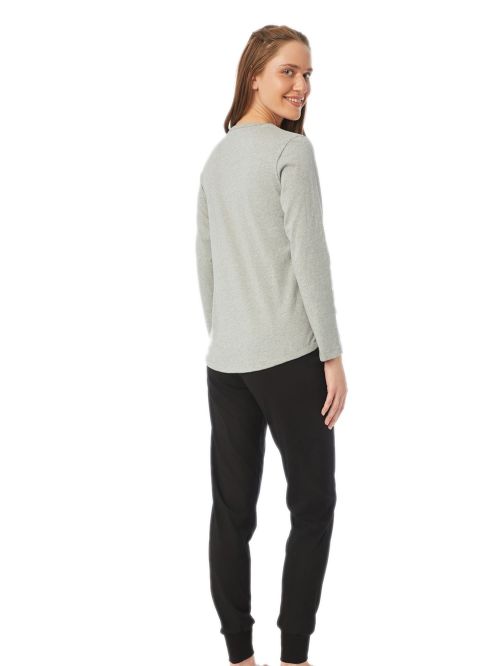 Γυναικεία Πυτζάμα MINERVA Much Love - 100% Βαμβάκι Interlock