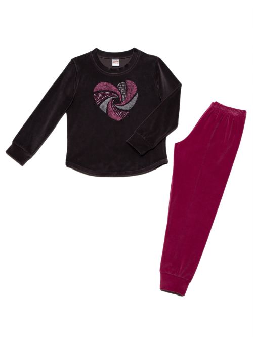MINERVA Παιδική Πυτζάμα LOVE VELVET - Απαλό Βελούδο 