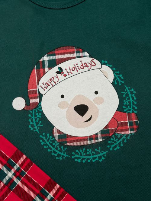 Εφηβική Πυτζάμα MINERVA X-mas Bear - 100% Aγνό Βαμβάκι