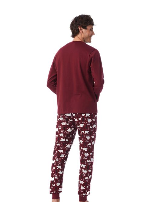 Ανδρική Πυτζάμα MINERVA POLAR BEAR - 100% Βαμβάκι Interlock