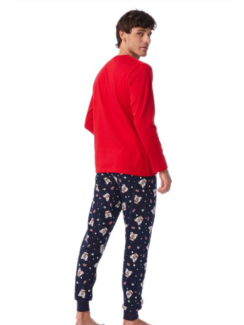 ανδρική πυτζάμα minerva 71103-018 μπροστά