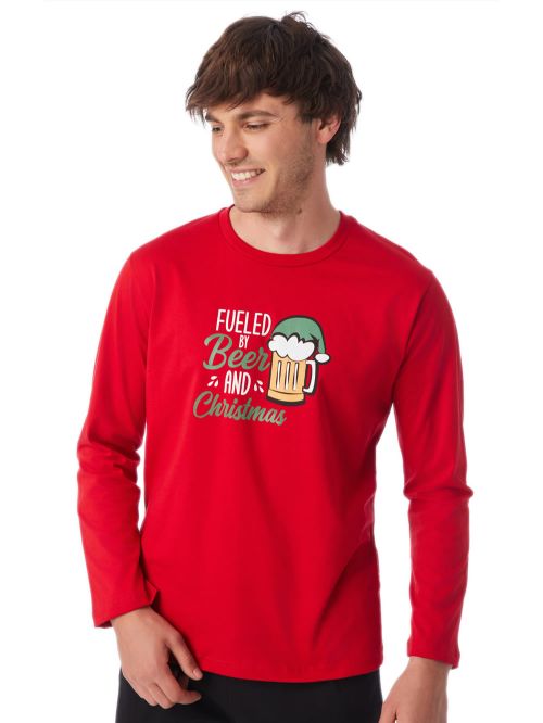 Ανδρική Πυτζάμα MINERVA X-mas Beer - 100% Βαμβάκι Interlock