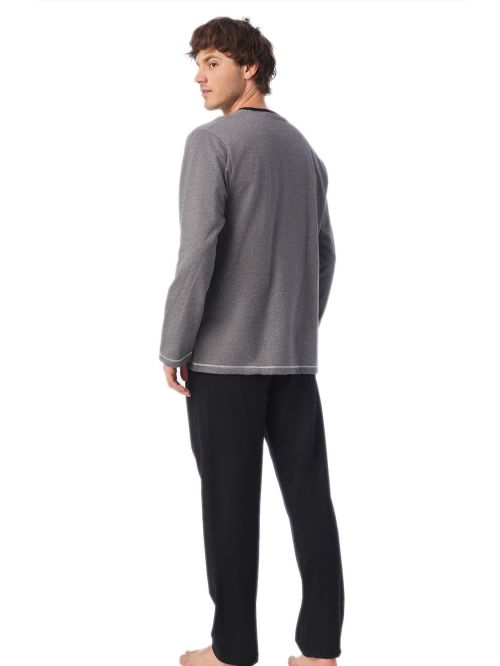 ανδρική πυτζάμα φούτερ minerva 71134-017 μπροστά