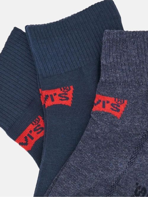 LEVI'S Ανδρική Κάλτσα Ημίκοντη - Super Απαλό Βαμβάκι - 3 Ζευγάρια