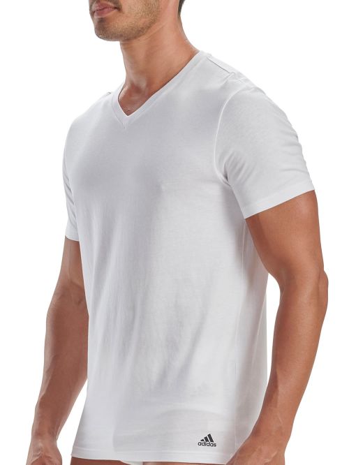 ADIDAS Ανδρικά T-Shirt - Ελαστικό Βαμβάκι -Logo - Πακέτο με 2 