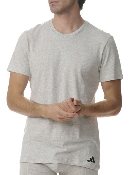 ADIDAS Ανδρικά T-Shirt - Ελαστικό Βαμβάκι - Logo - Πακέτο με 3 