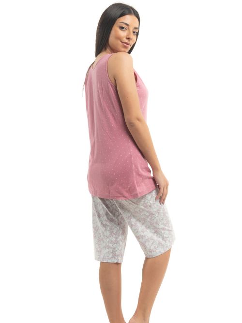 γυναικεία πυτζάμα amelie 16329 μπροστά