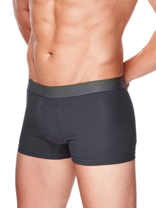 Ανδρικό Μπόξερ APPLE - Ελαστικό Βαμβάκι - Black & Anthracite Thyme - Πακέτο με 2