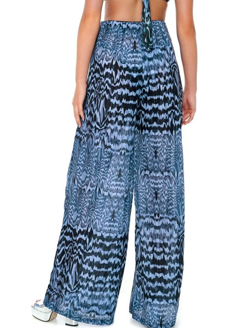 Beachwear BLUEPOINT Παντελόνα Water Gate Silver - Αέρινο Ύφασμα