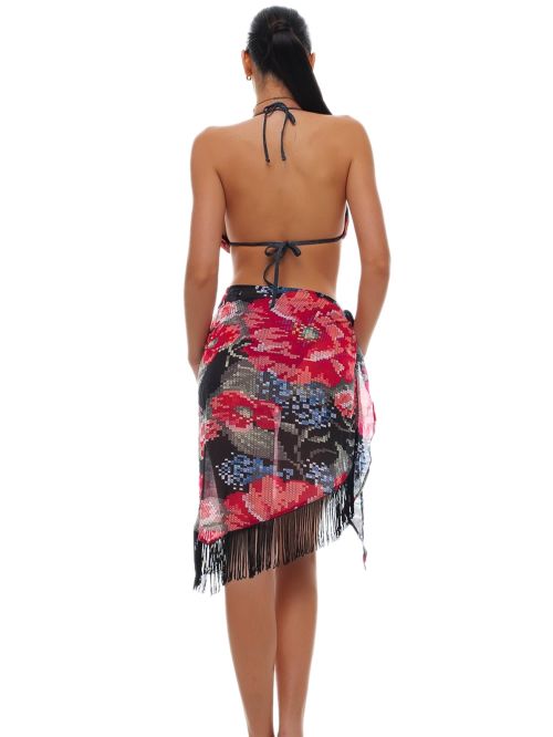 Beachwear BLU4U Παρεό Θαλάσσης Secret Garden - Αέρινο Ύφασμα