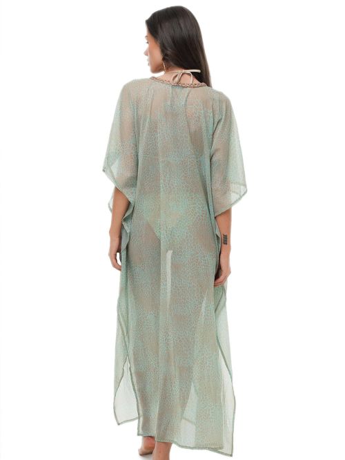 Beachwear BLUEPOINT Φόρεμα Καφτάνι Θαλάσσης Wild Cat - Αέρινο Ύφασμα