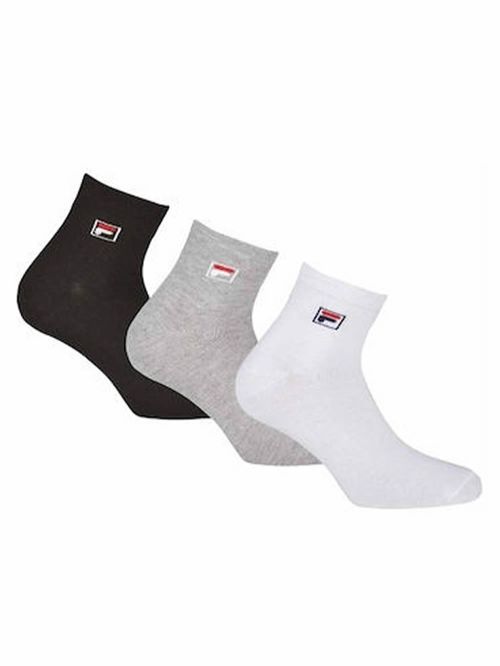 FILA Ανδρική Αθλητική Κάλτσα Ημίκοντη - Ελαστικό Βαμβάκι - 3 Ζευγάρια