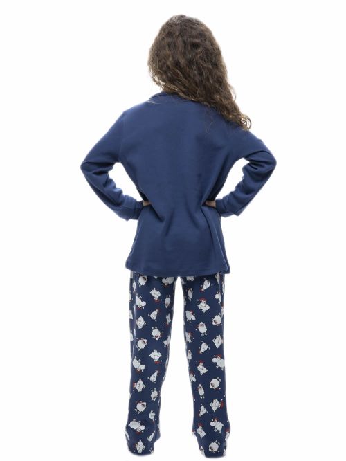 εφηβική πυτζάμα galaxy 123-23 μπλε μπροστά