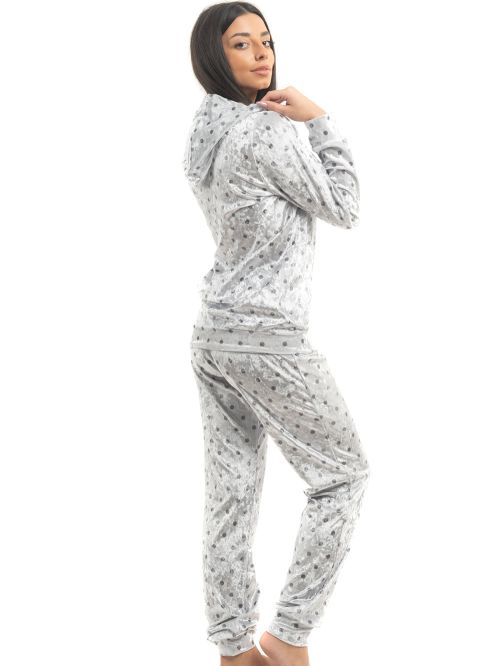 γυναικεία πυτζάμα giota 3611 grey μπροστά