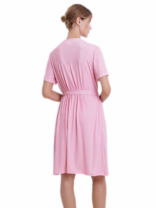 Ρόμπα ΓΙΩΤΑ Homewear - 100% Βαμβακερό - Dots Πουά - Νέα Μαμά