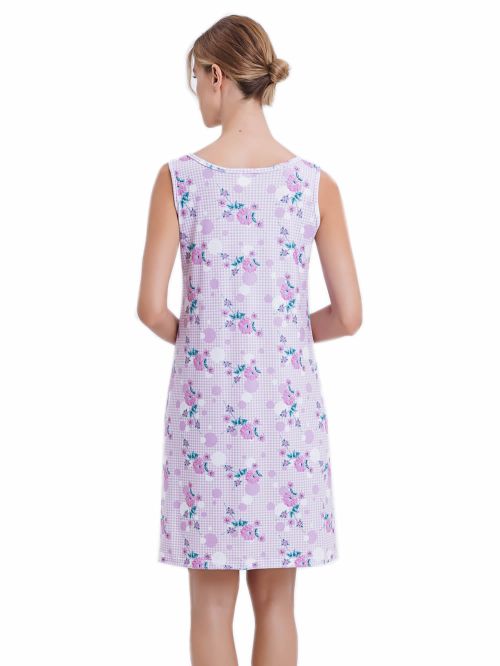 Πυτζάμα ΓΙΩΤΑ Homewear - 100% Βαμβακερή - Κουμπιά - Floral Σχέδιο