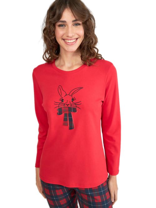 Γυναικεία Πυτζάμα HARMONY - 100% Βαμβακερή - Καρό Σχέδιο