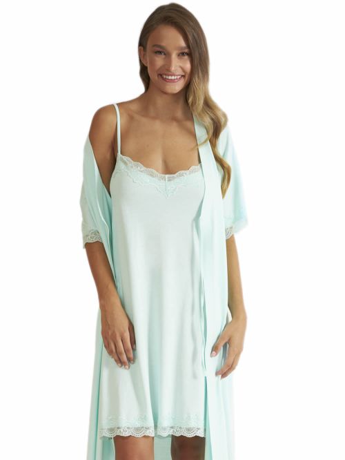 Ρόμπα HARMONY - Νέα Μαμά - Floral Δαντέλα - Αέρινο Βαμβάκι & Modal