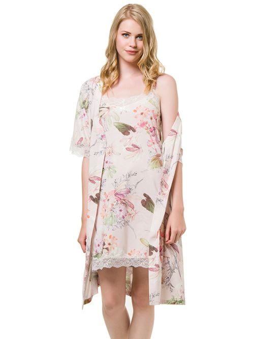 Ρόμπα HARMONY - Αέρινο Ύφασμα - Floral Σχέδιο 