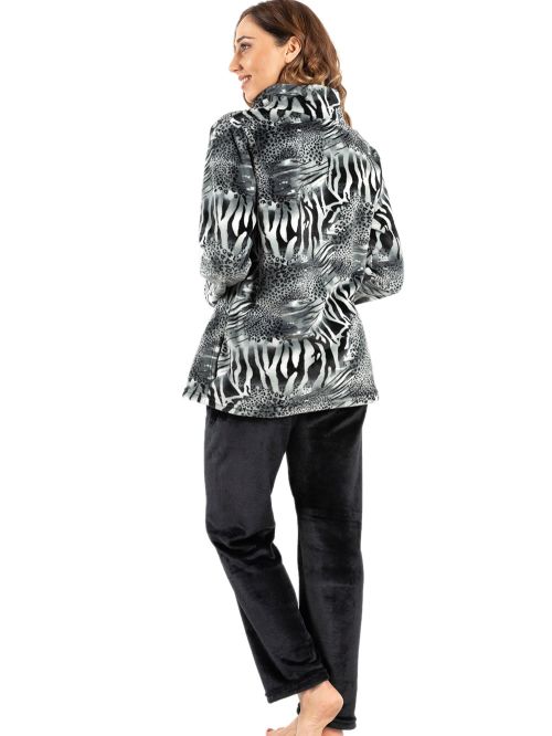 γυναικεία πυτζάμα koyote 5059 grey animal μπροστά