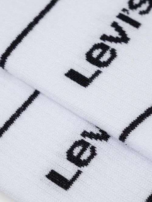LEVI'S Ανδρική Κάλτσα Short Cut Logo Αθλητική - White - 2 Ζευγάρια