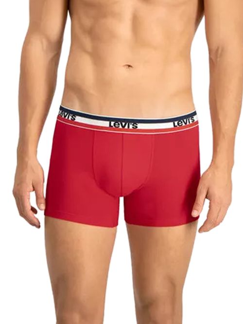 ανδρικά μπόξερ levi's 37149-0817 red/black μπροστά
