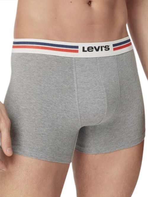 LEVIS Boxer Brief Sportswear - Eco Οργανικό Βαμβάκι - Middle Grey Melange - Πακέτο με 2
