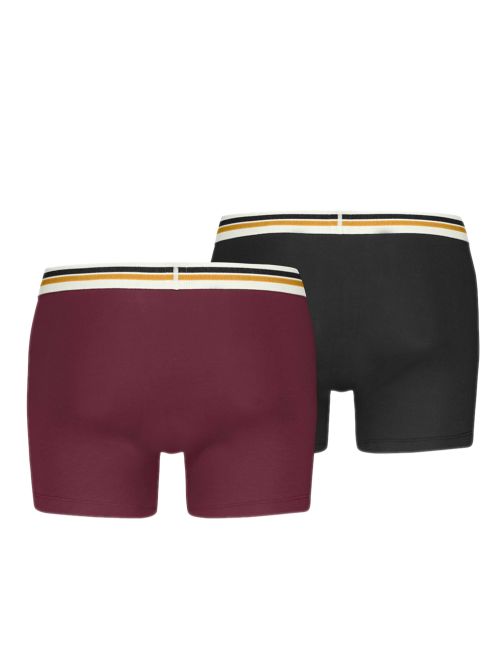 LEVIS Boxer Brief - Eco Οργανικό Βαμβάκι - Red/Black - Πακέτο με 2