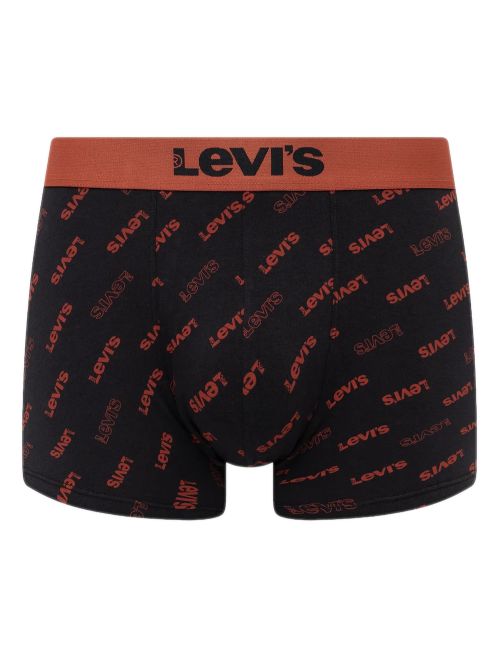 LEVIS Boxer Brief Logo - Black/Red - Οργανικό Βαμβάκι - Πακέτο με 2