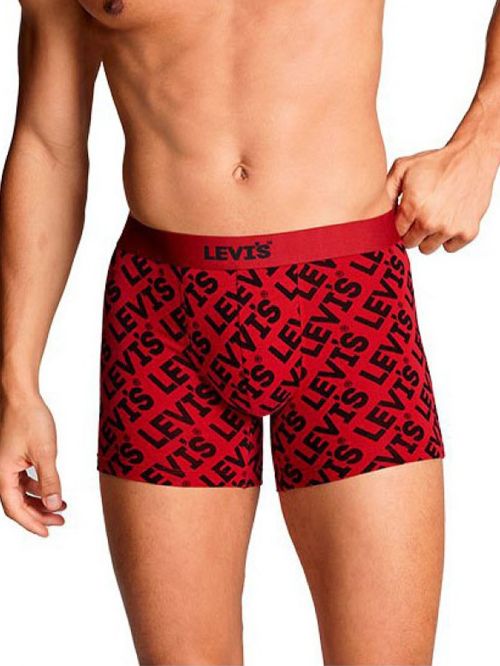 LEVIS Boxer Brief Headline - Οργανικό Βαμβάκι - Red Combo - Πακέτο με 2 
