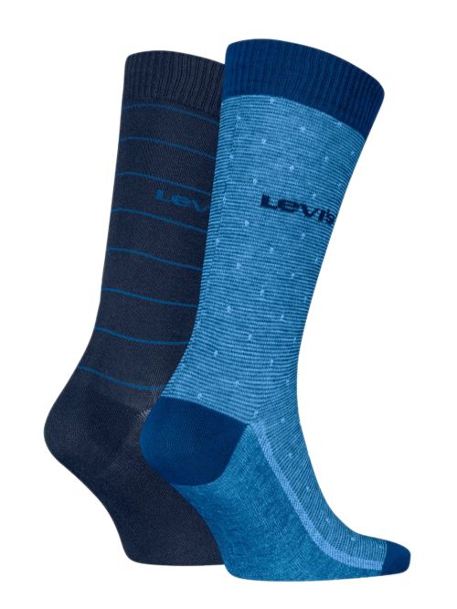 LEVIS Ανδρική Κανονική Κάλτσα Dobby - Blue Combo - 2 Ζευγάρια