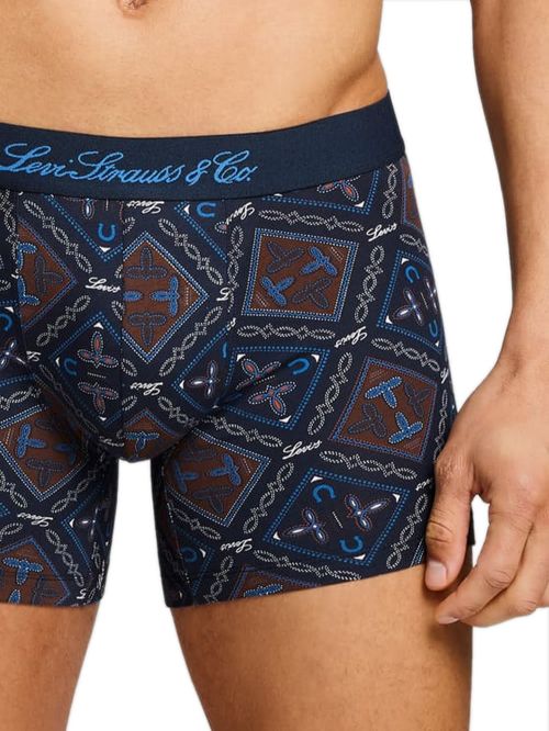 LEVIS Boxer Brief Western AOP - Οργανικό Eco Βαμβάκι - Blue Combo - Πακέτο με 2 