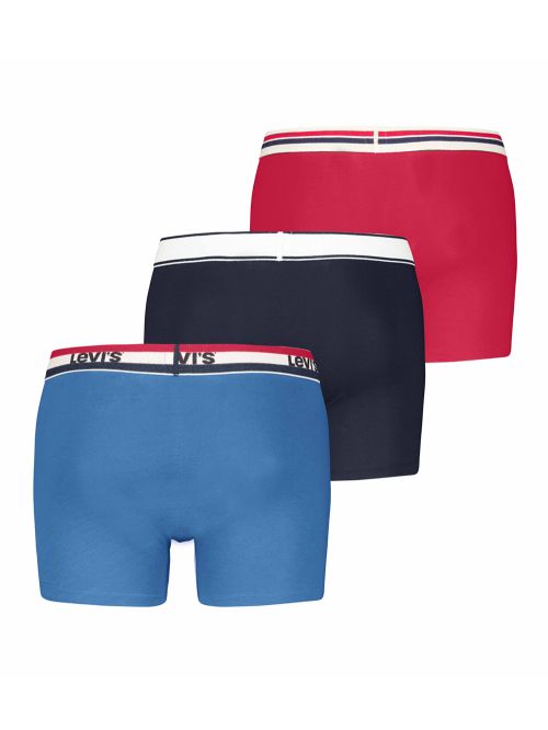 LEVIS Boxer Brief Gift Combi - Οργανικό Βαμβάκι - Blue/Red - Πακέτο με 3 