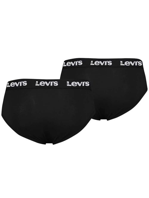 LEVIS Repeat Logo Σλιπ - Ελαστικό Βαμβάκι - Black - Πακέτο με 2 