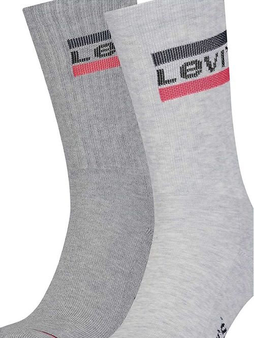 LEVIS Ανδρική Κάλτσα Αθλητική Logo - Grey Combo - 2 Ζευγάρια