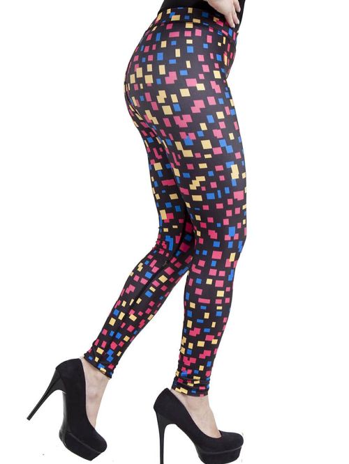 Κολάν Lisyana TETRIS  - Γεμάτο Ελαστικό Σατινέ Ύφασμα - 'Ηπια Δράση Σύσφιξης