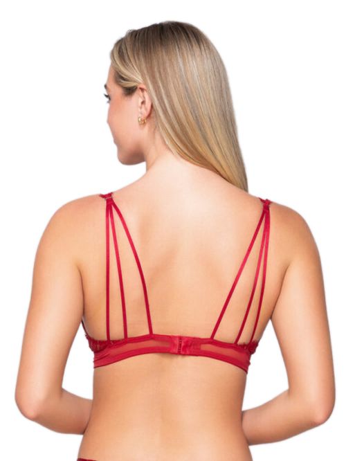 bralette luna 16403 κόκκινο μπροστά