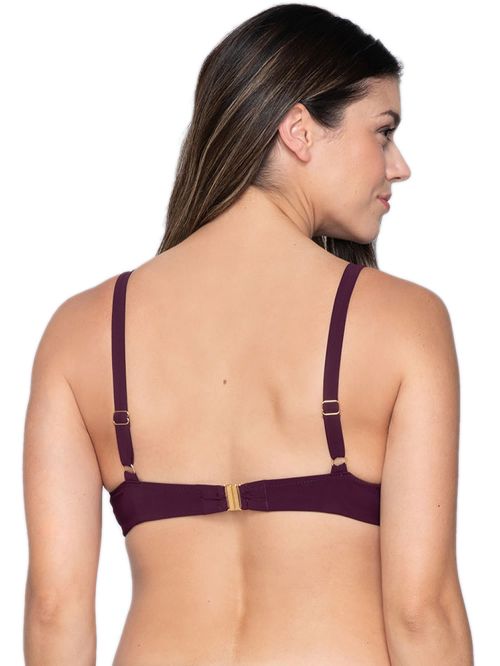 μαγιό μπικίνι luna 92058 aubergine μπροστά