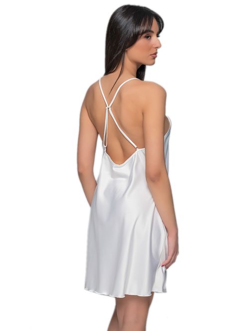 MILENA BY PARIS Νυχτικό Σετ με String - Απαλό Σατέν - Νυφική Πρόταση 