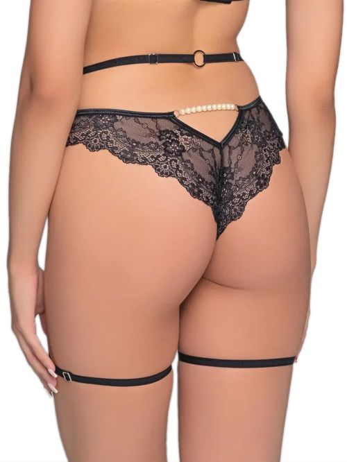 Ζαρτιέρα - Καλτσοδέτες milena 005341 μαύρο μπροστά