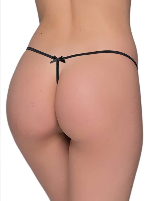 MILENA BY PARIS Micro G-String - Σατέν & Δαντέλα - Κόσμημα 