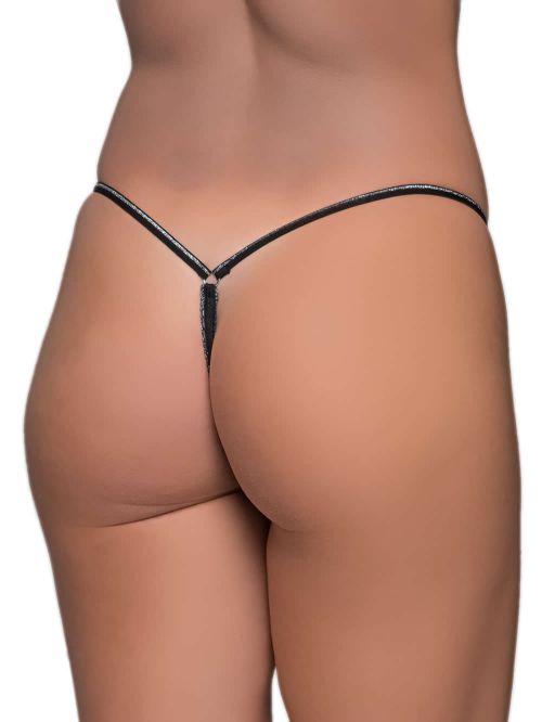 MILENA BY PARIS G-String - Ανάγλυφο Σχέδιο Βελούδο - Λαμπερές Λεπτομέρειες