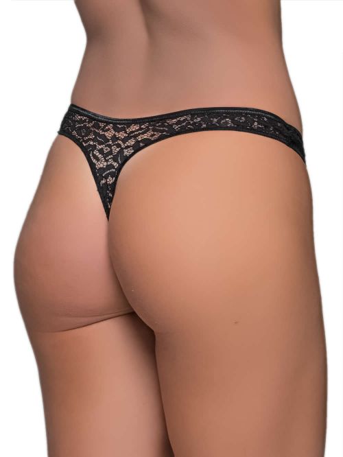 MILENA BY PARIS String - Floral Δαντέλα & Σατέν Φιόγκος