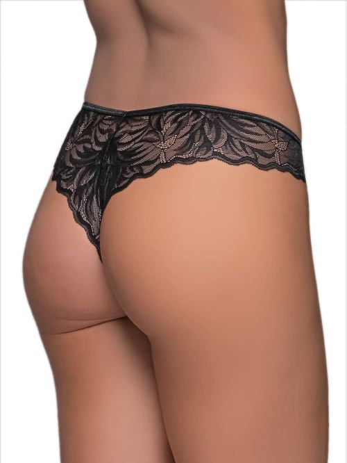 MILENA BY PARIS Brazilian Slip - Animal Print - Σατέν & Δαντέλα