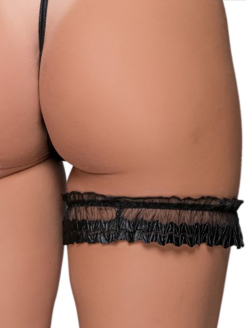 MILENA BY PARIS Καλτσοδέτα - Σατέν & Διαφάνεια