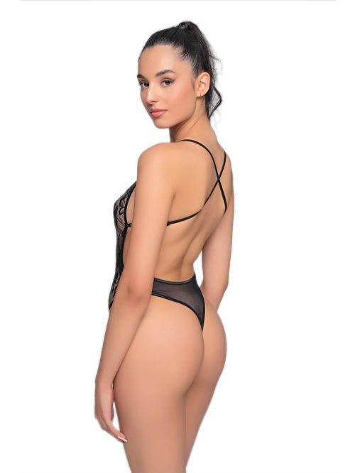 MILENA BY PARIS Κορμάκι String - Floral Δαντέλα 