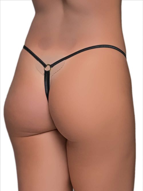 MILENA BY PARIS G-String - Λαμπερό Κόσμημα & Φιόγκος - Ανοιχτό Καβάλο