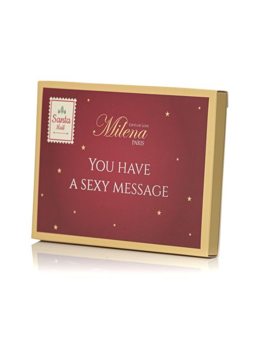 MILENA BY PARIS String - Απαλή Δαντέλα - Φάκελος Christmas - 2 Τεμάχια