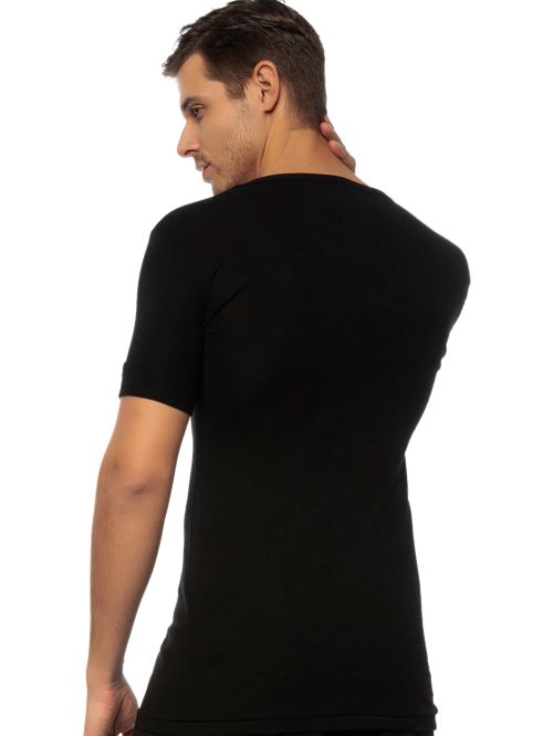 Μάλλινη Ανδρική Φανέλα MINERVA με Κοντό Μανίκι Merinos - 100% Αγνό Μαλλί